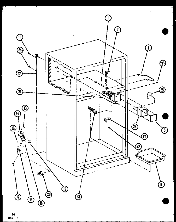 Page 11 Diagram and Parts List for TCI20K P7803218W Amana Refrigerator