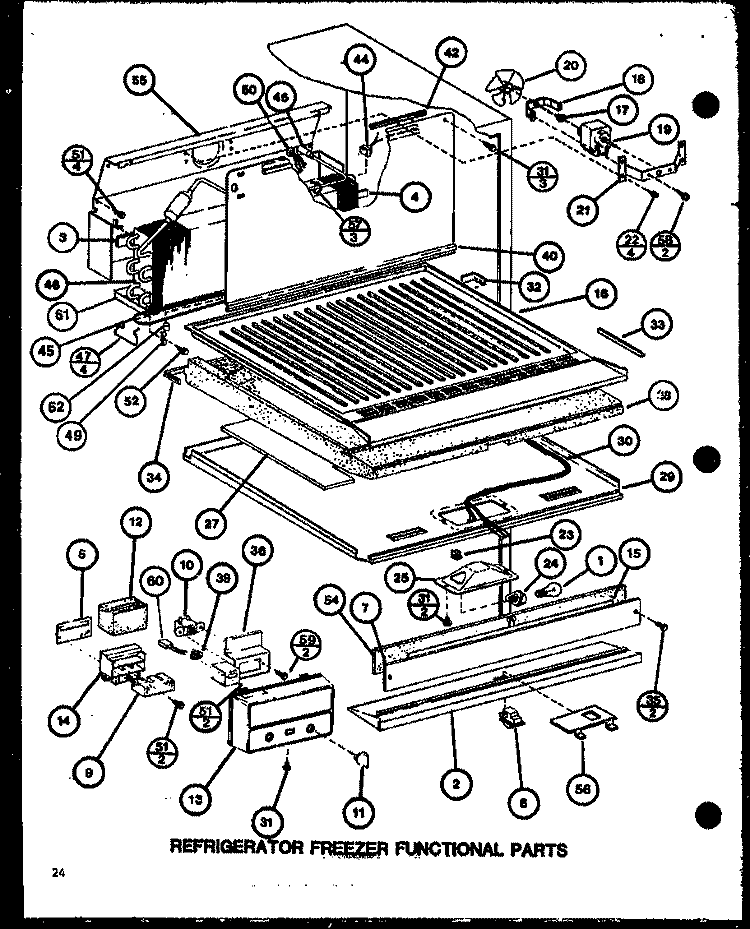 REF FZ FUNCTIONAL PARTS Diagram and Parts List for TX20J P7739046W Amana Refrigerator