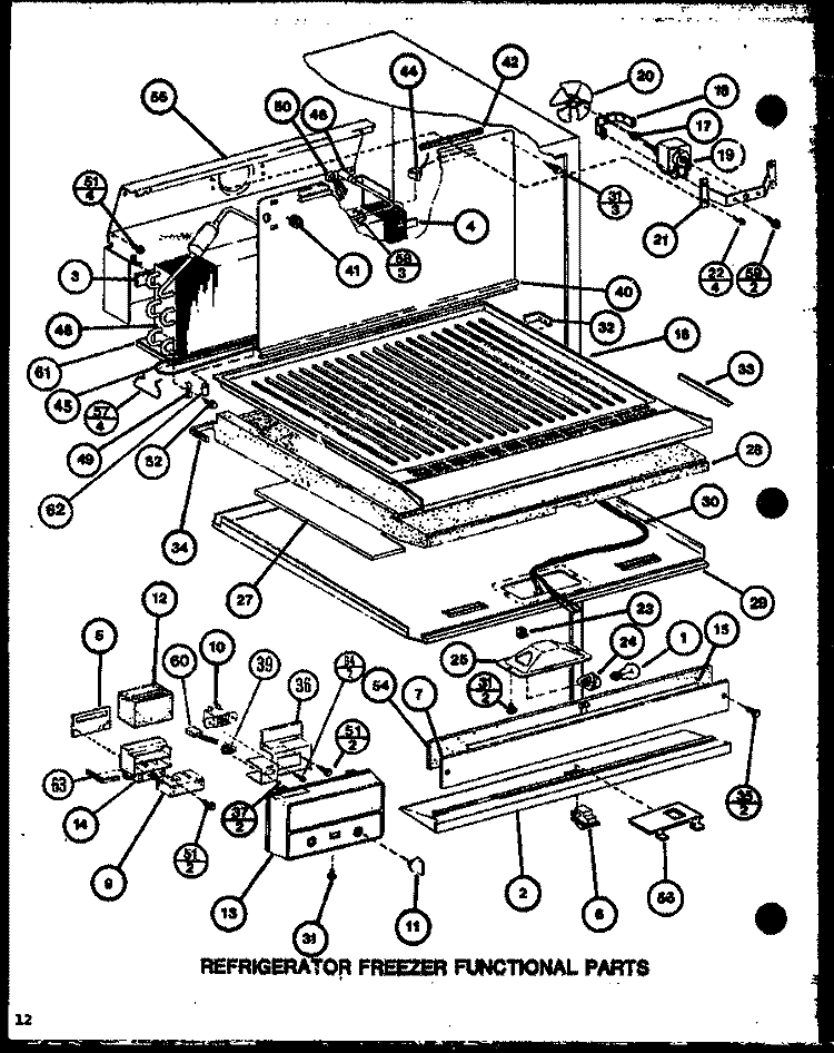 REF FZ FUNCTIONAL PARTS Diagram and Parts List for TM16K P7791110W Amana Refrigerator