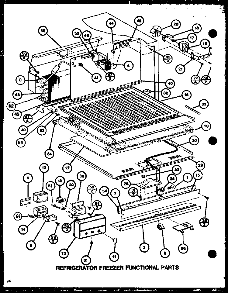 REF FZ FUNCTIONAL PARTS Diagram and Parts List for TM18K P7791114W Amana Refrigerator