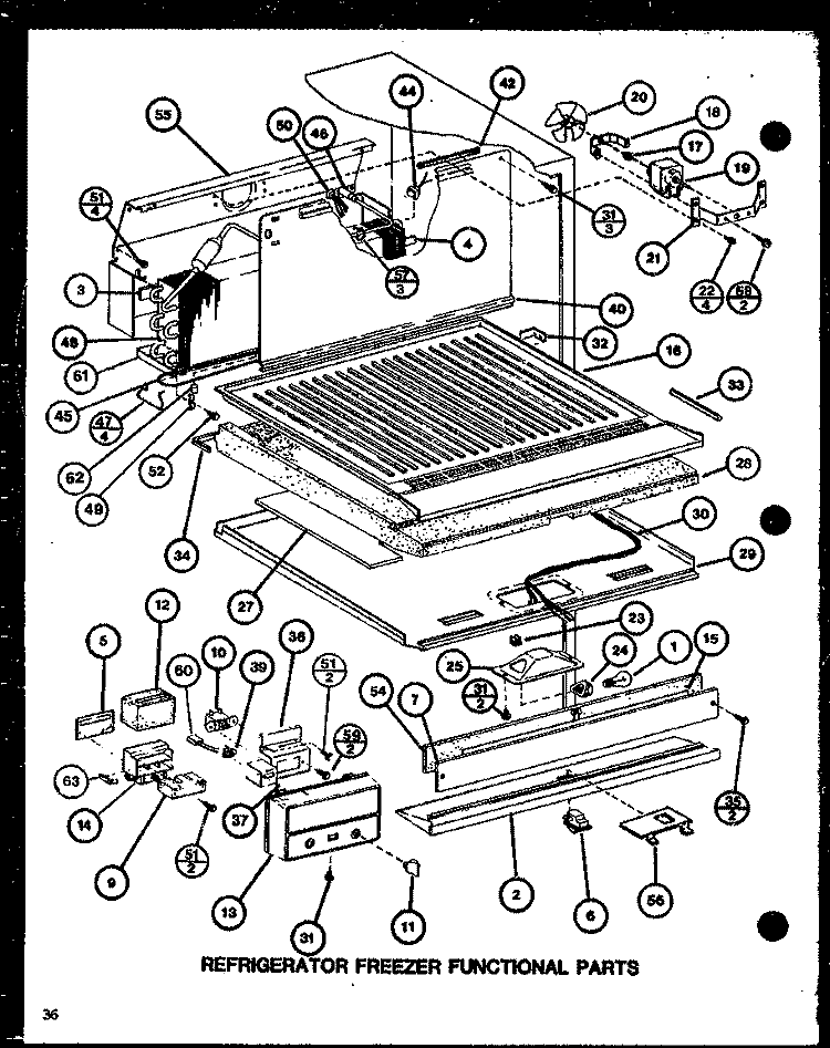 REF FZ FUNCTIONAL PARTS Diagram and Parts List for TM20K P7791119W Amana Refrigerator