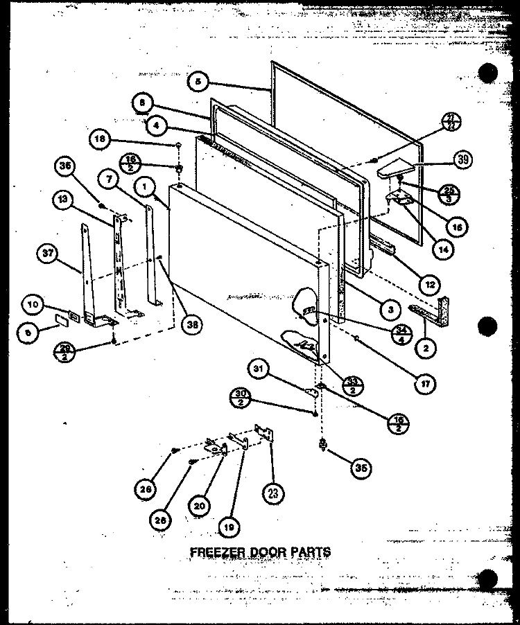 FZ DOOR PARTS Diagram and Parts List for TX18MB P7858531W Amana Refrigerator