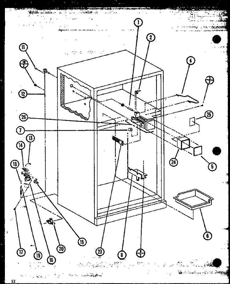 Page 4 Diagram and Parts List for TXI18M P7858516W Amana Refrigerator
