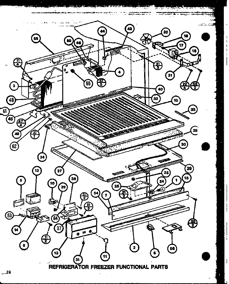 REF FZ FUNCTIONAL PARTS Diagram and Parts List for TX20MB P7858532W Amana Refrigerator