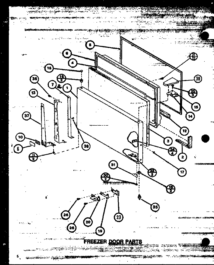 FZ DOOR PARTS Diagram and Parts List for TL18M P7858512W Amana Refrigerator