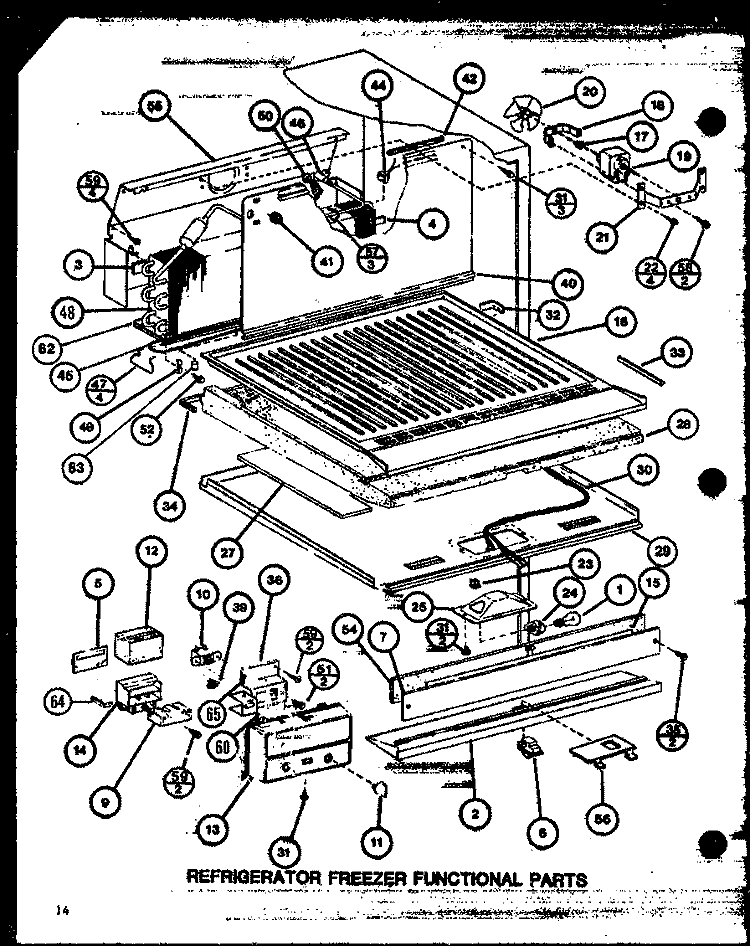 REF FZ FUNCTIONAL PARTS Diagram and Parts List for TL18M P7858512W Amana Refrigerator