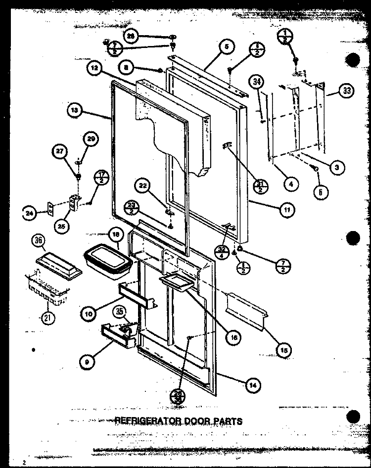 REF DOOR PARTS Diagram and Parts List for TL20M P7858513W Amana Refrigerator