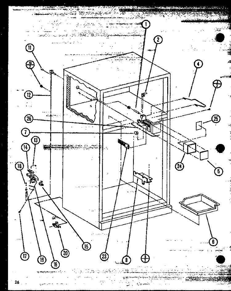 Page 11 Diagram and Parts List for TLI20M P7858523W Amana Refrigerator