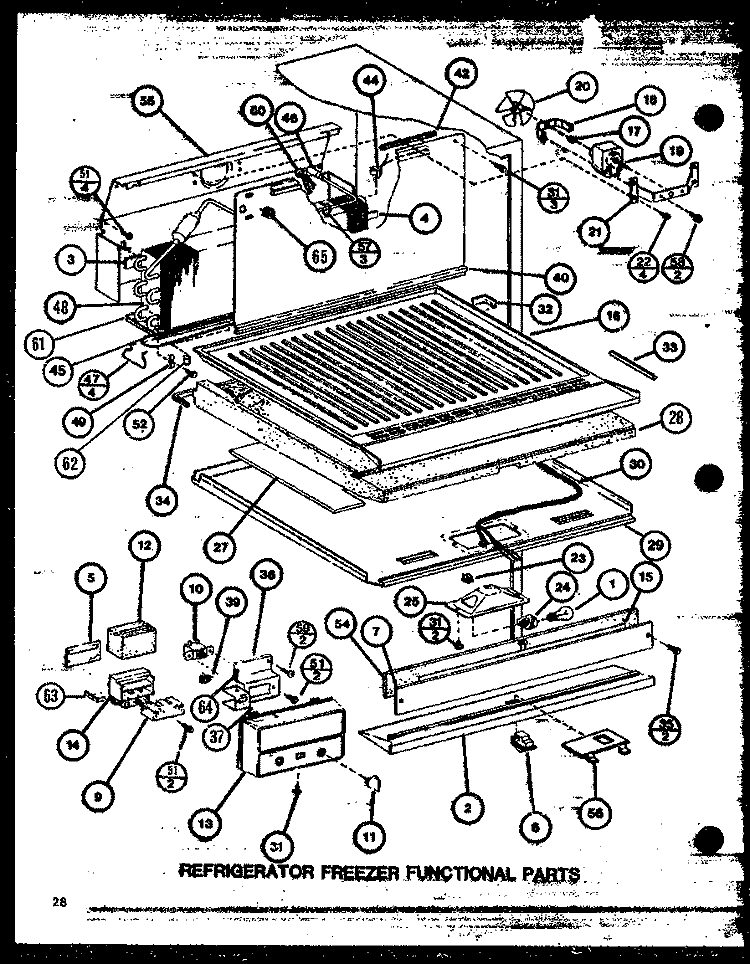 REF FZ FUNCTIONAL PARTS Diagram and Parts List for TL20M P7858513W Amana Refrigerator
