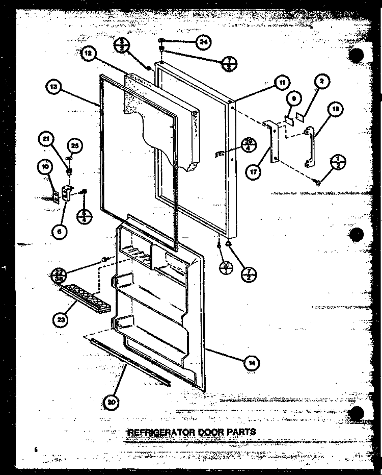 REF DOOR PARTS Diagram and Parts List for TM18J2 P7859215W Amana Refrigerator