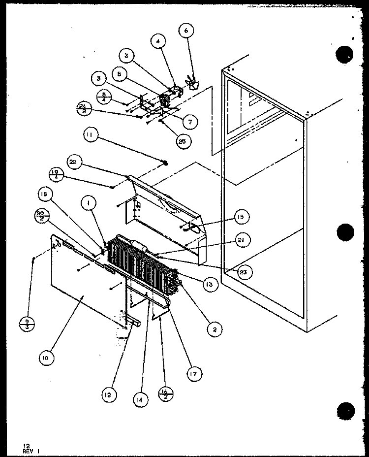 Page 5 Diagram and Parts List for TR18QB2L P1111308W L Amana Refrigerator