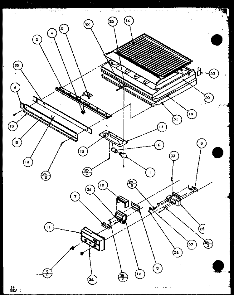 Page 6 Diagram and Parts List for TR18QB2L P1111308W L Amana Refrigerator