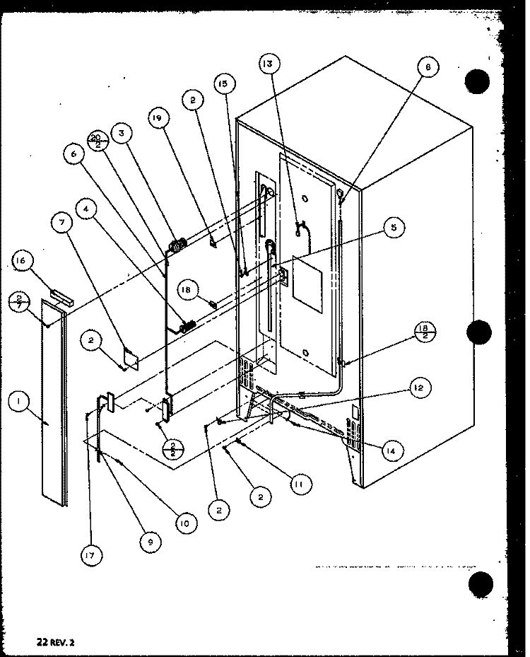 Page 10 Diagram and Parts List for TR18QB2L P1111308W L Amana Refrigerator
