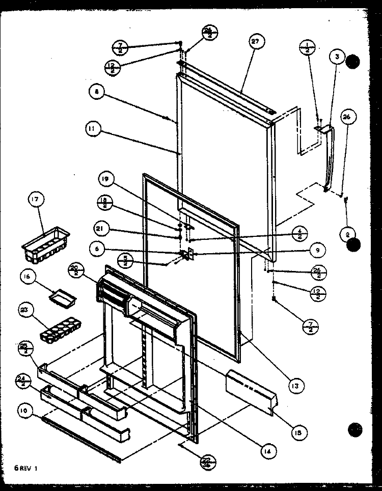Page 2 Diagram and Parts List for TQ18QBL P1111306W L Amana Refrigerator