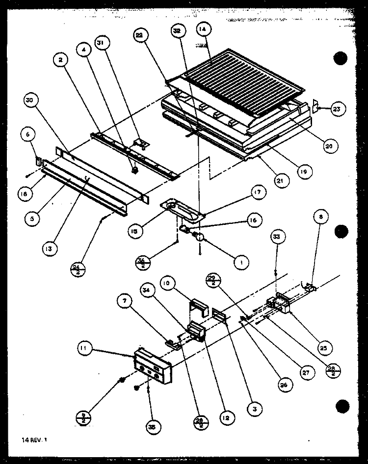 Page 6 Diagram and Parts List for TQ18QBL P1111306W L Amana Refrigerator