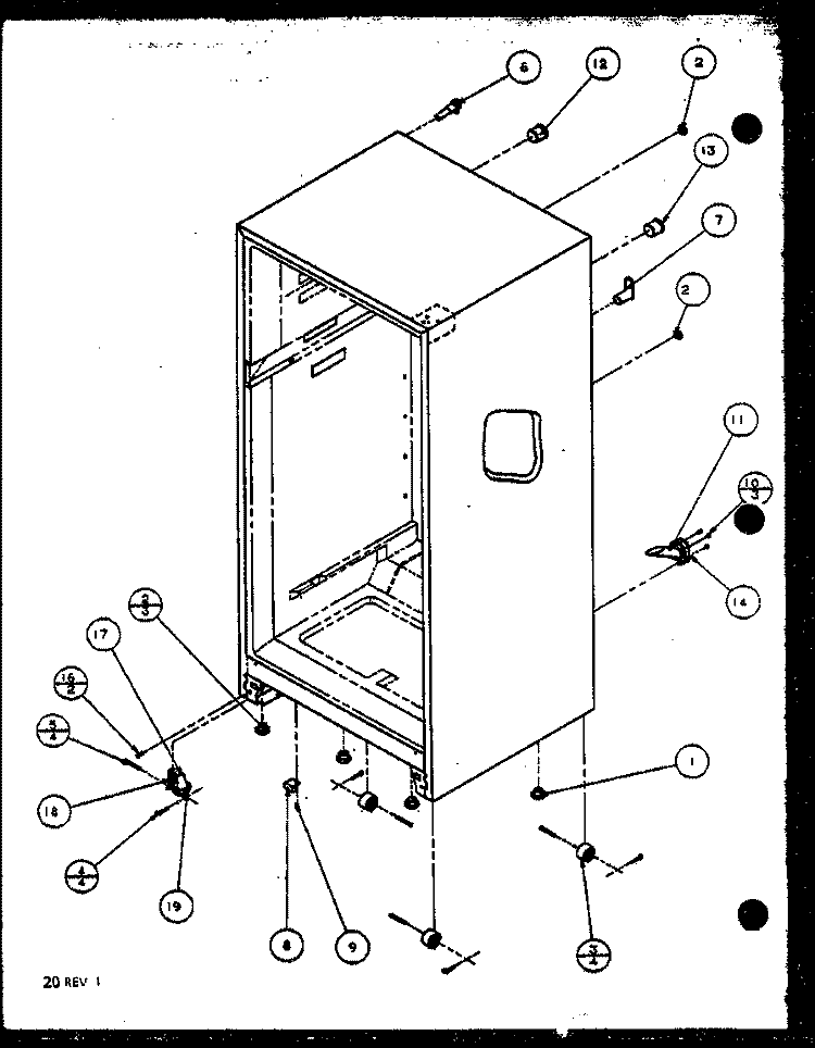 Page 9 Diagram and Parts List for TQ18QBL P1111306W L Amana Refrigerator