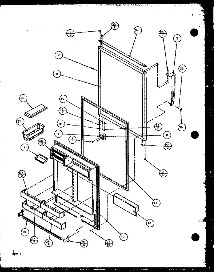 Page 2 Diagram and Parts List for TX20QBL P1111703W L Amana Refrigerator
