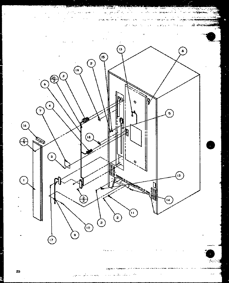Page 10 Diagram and Parts List for TX20QBL P1111703W L Amana Refrigerator