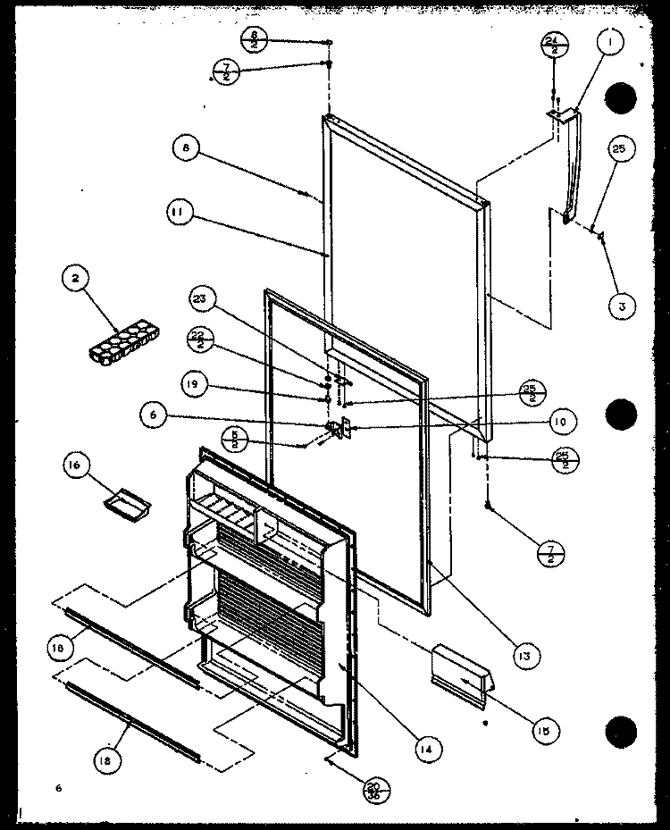 Page 2 Diagram and Parts List for TRG18QB3G P1111315W G Amana Refrigerator