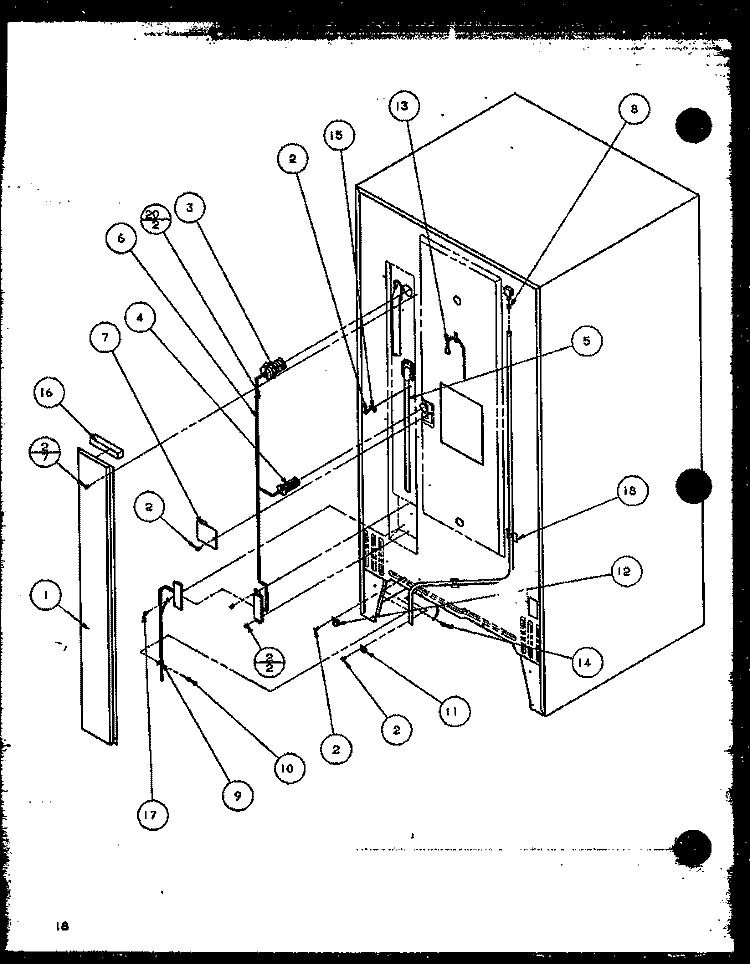 Page 8 Diagram and Parts List for TRG18QB3G P1111315W G Amana Refrigerator