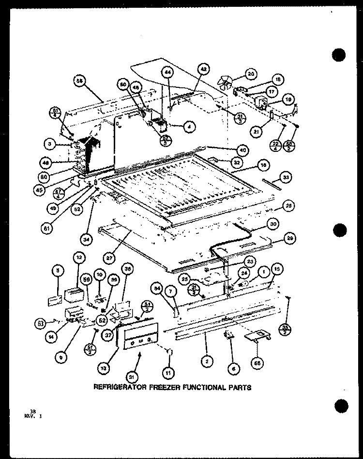 REF FZ FUNCTIONAL PARTS Diagram and Parts List for TRGI20J P7791105W Amana Refrigerator