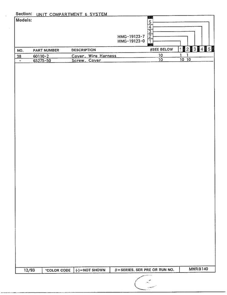 Unit Compartment And System Page 3 Diagram and Parts List for 19123-0  Admiral Refrigerator