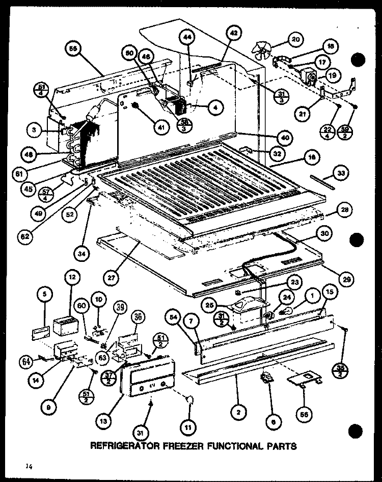 REF FZ FUNCTIONAL PARTS Diagram and Parts List for TJI16K P7791137W Amana Refrigerator