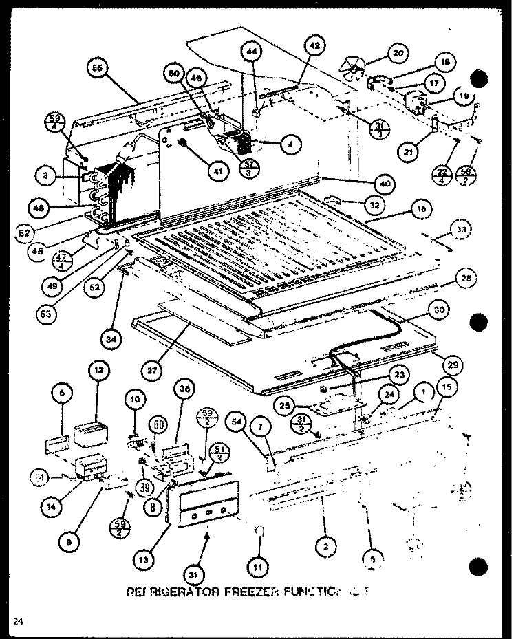 REF FZ FUNCTIONAL PARTS Diagram and Parts List for TM18M P7859213W Amana Refrigerator