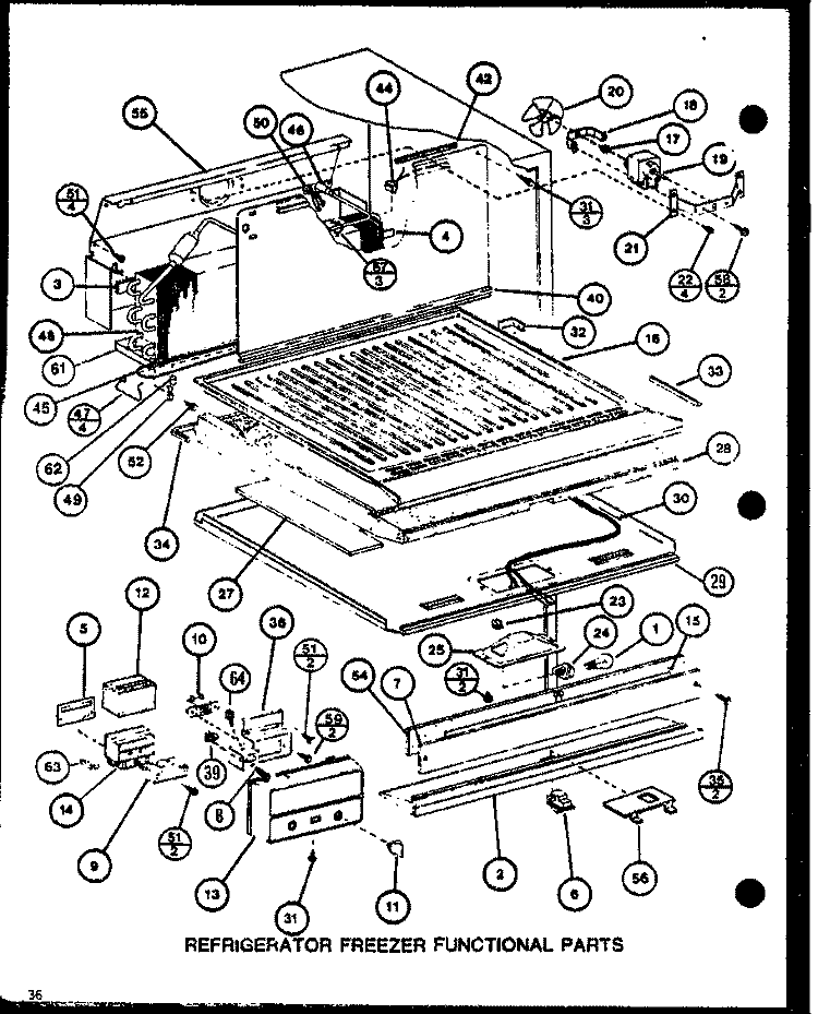 REF FZ FUNCTIONAL PARTS Diagram and Parts List for TM20M P7859216W Amana Refrigerator