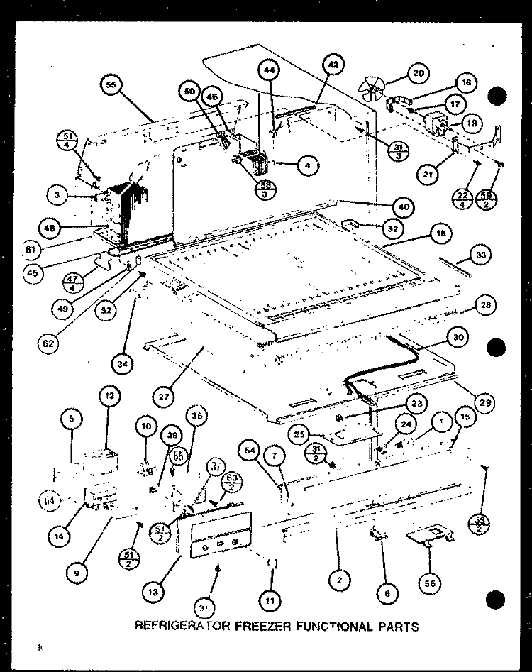 REF FZ FUNCTIONAL PARTS Diagram and Parts List for TC22M P7858505W Amana Refrigerator