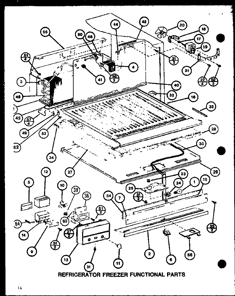 REF FZ FUNCTIONAL PARTS Diagram and Parts List for TJ16M P7859219W Amana Refrigerator