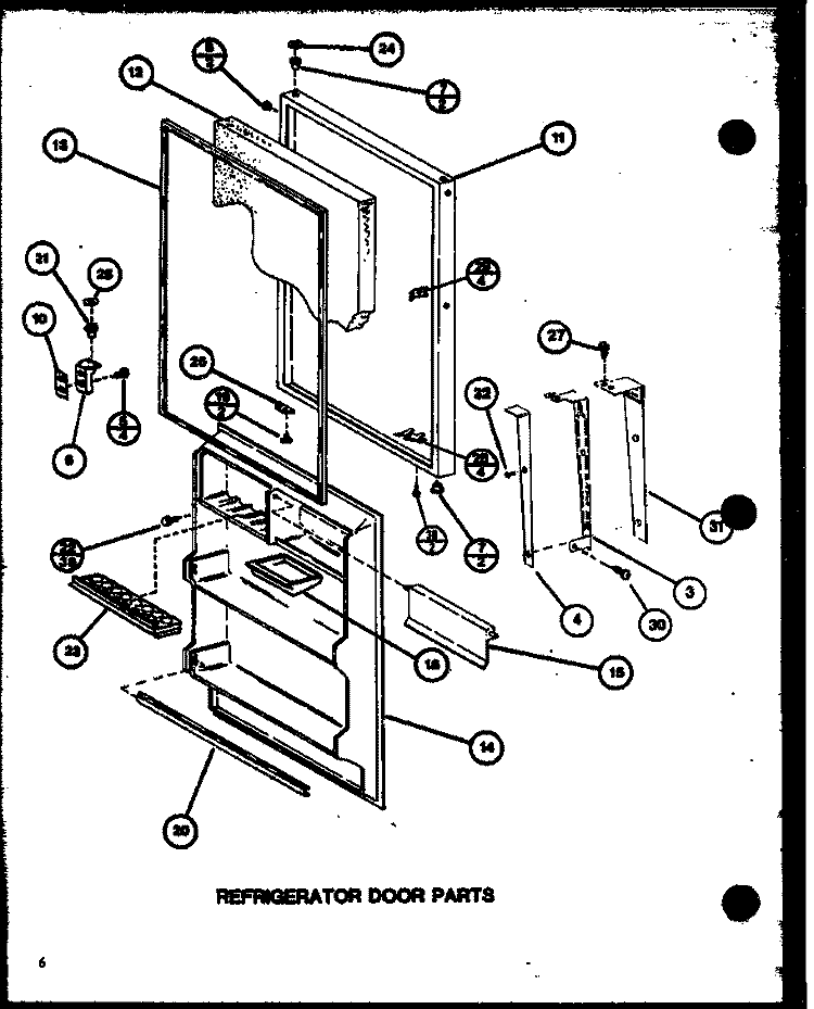 REF DOOR PARTS Diagram and Parts List for TR18M P7859226W Amana Refrigerator
