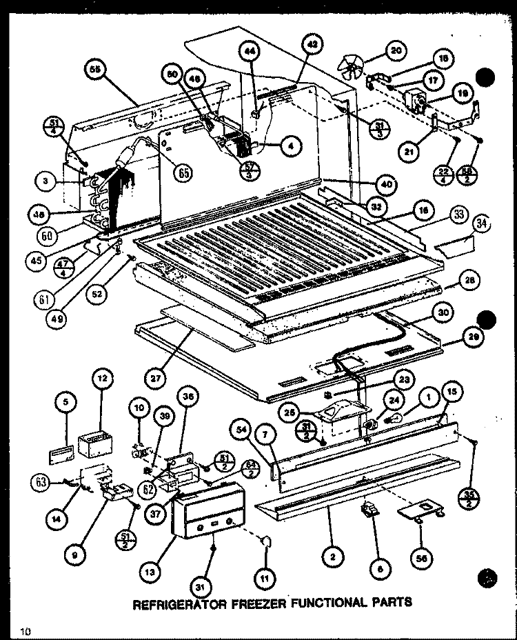 REF FZ FUNCTIONAL PARTS Diagram and Parts List for TRG20M P7859232W Amana Refrigerator