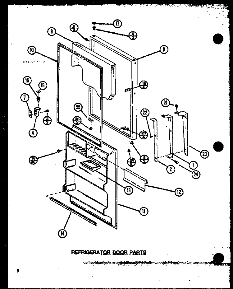 REF DOOR PARTS Diagram and Parts List for TM16N P1102101W Amana Refrigerator