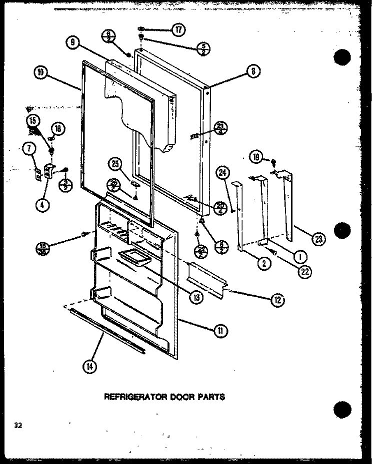 REF DOOR PARTS Diagram and Parts List for TM20N P1102106W Amana Refrigerator