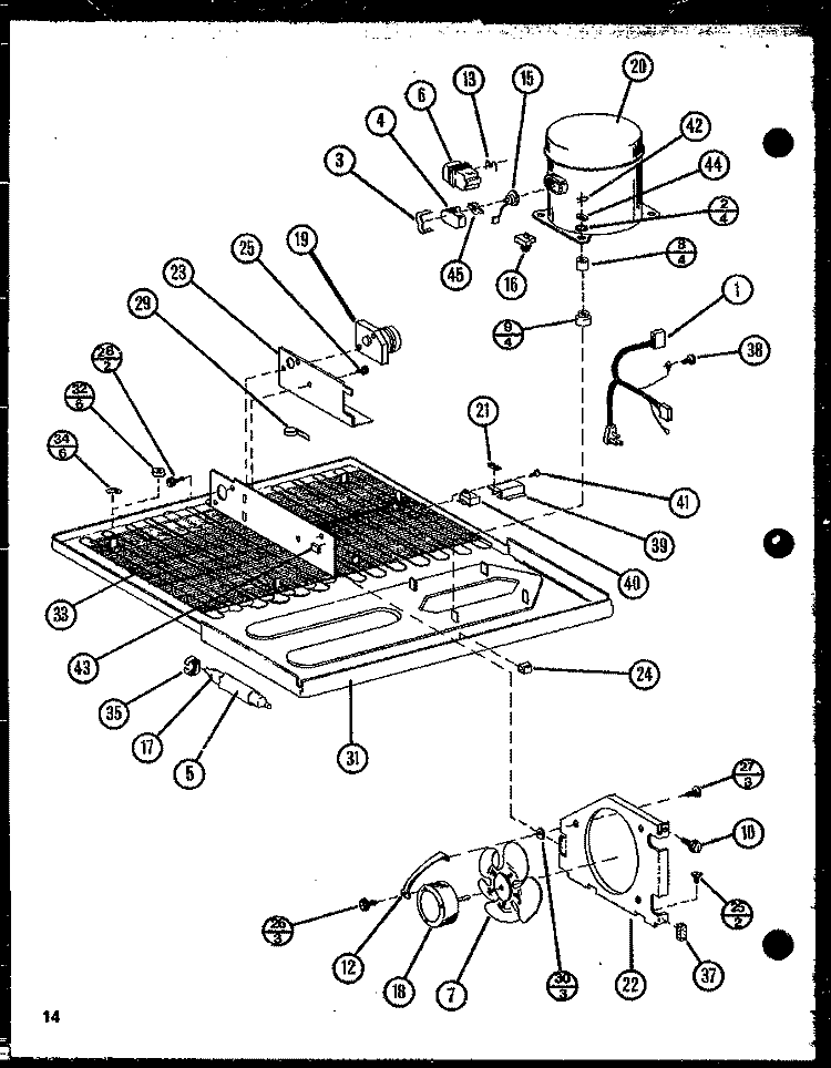 Page 6 Diagram and Parts List for TR18N P1106108W Amana Refrigerator
