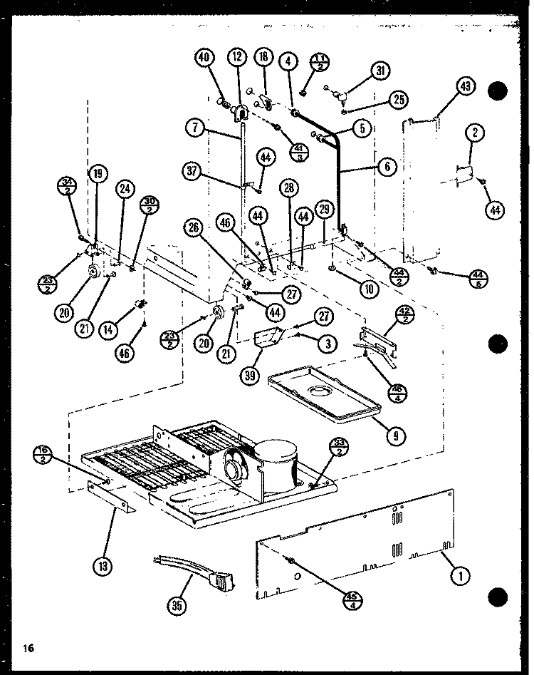 Page 7 Diagram and Parts List for TR18N P1106108W Amana Refrigerator