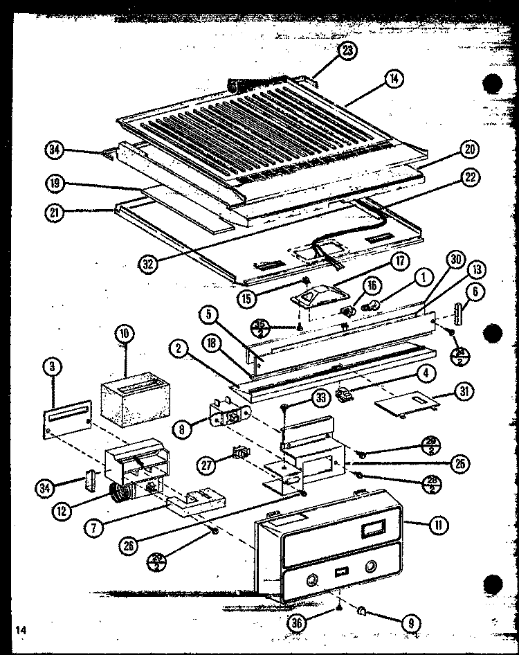Page 5 Diagram and Parts List for TC18N P1106201W Amana Refrigerator