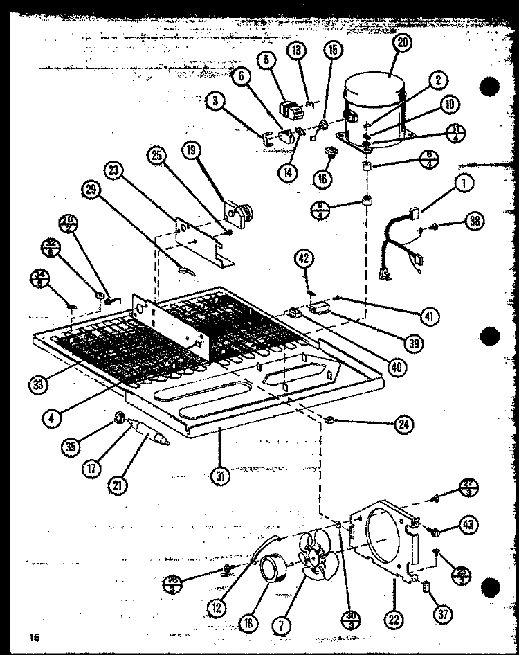 Page 6 Diagram and Parts List for TC18N P1106201W Amana Refrigerator