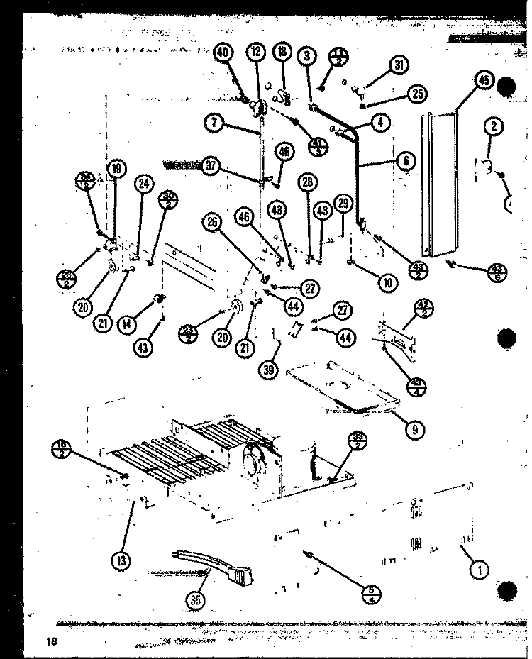 Page 7 Diagram and Parts List for TC18N P1106201W Amana Refrigerator