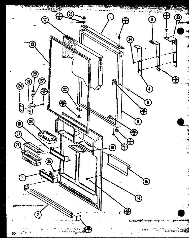 Page 9 Diagram and Parts List for TC20NB P1106227W Amana Refrigerator
