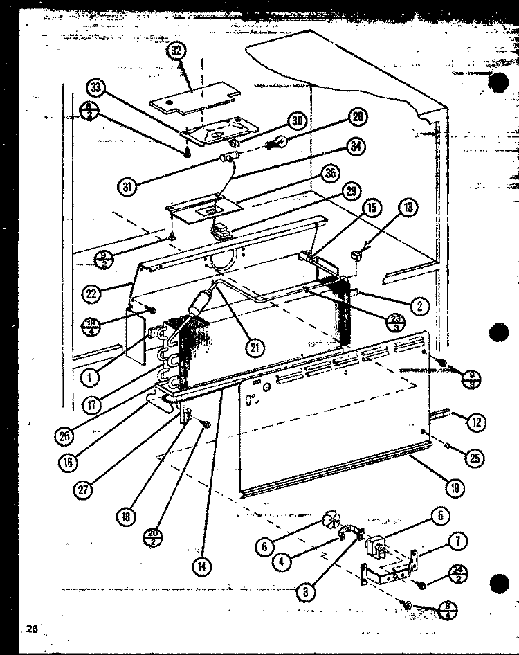 Page 11 Diagram and Parts List for TC20NB P1106227W Amana Refrigerator