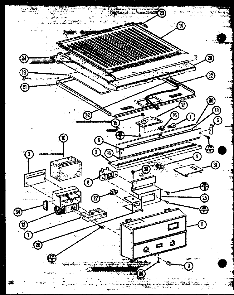 Page 12 Diagram and Parts List for TC20NB P1106227W Amana Refrigerator