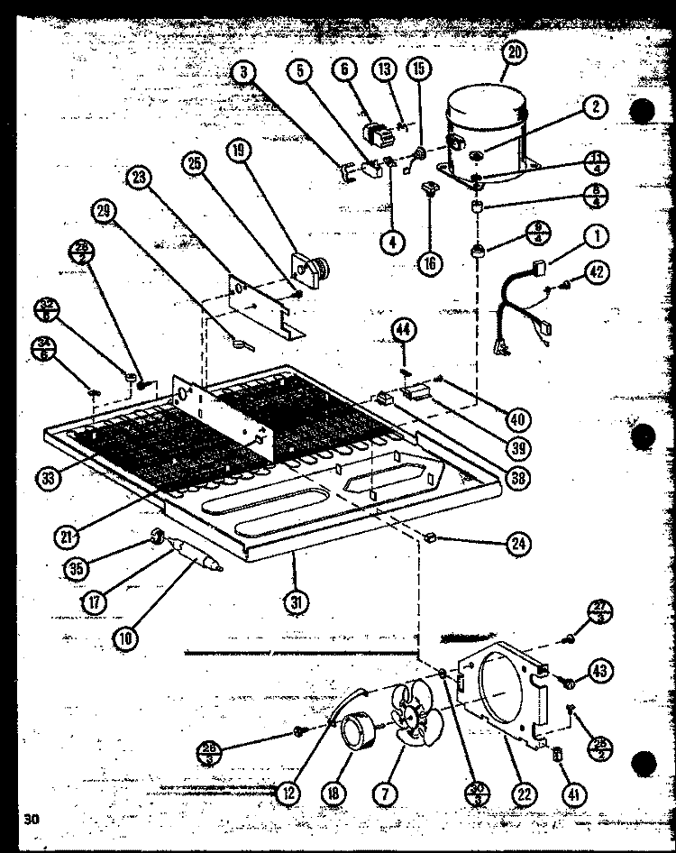 Page 13 Diagram and Parts List for TC20NB P1106227W Amana Refrigerator