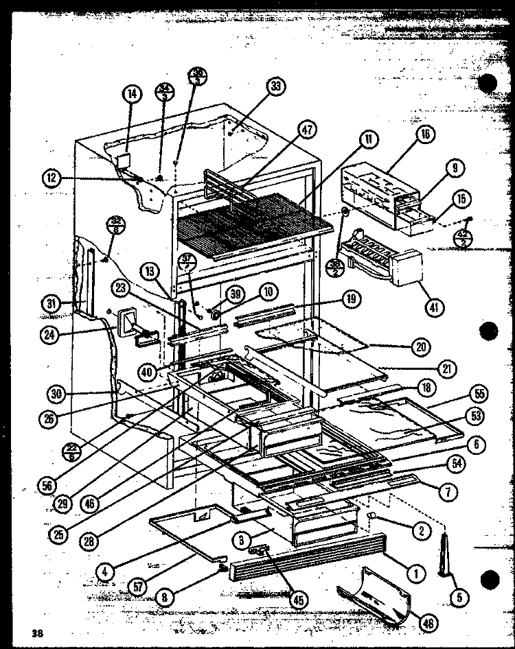 Page 17 Diagram and Parts List for TC22N P1106205W Amana Refrigerator