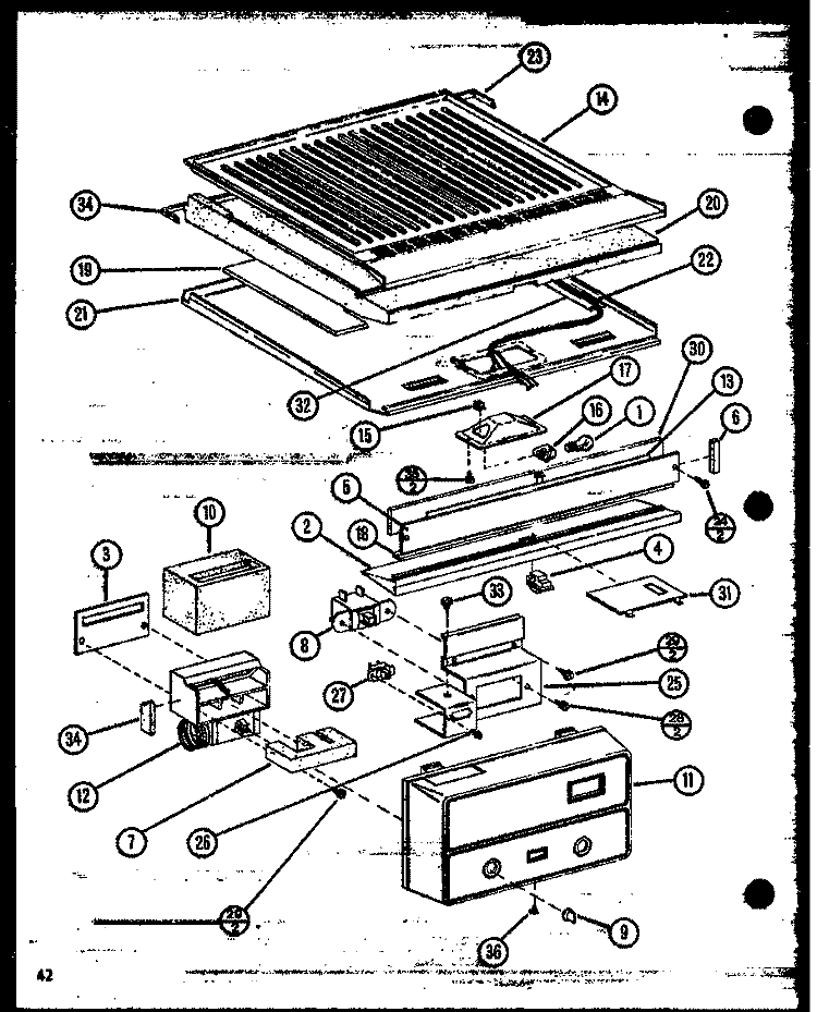 Page 19 Diagram and Parts List for TC22N P1106205W Amana Refrigerator