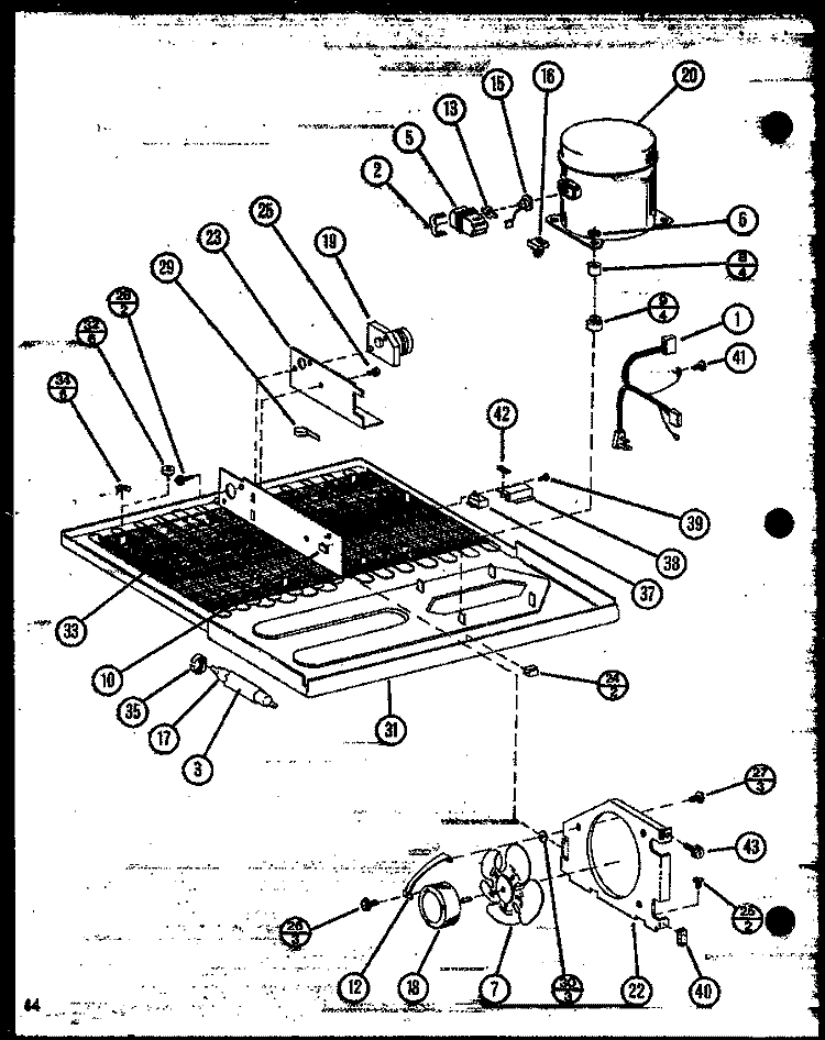 Page 20 Diagram and Parts List for TC22N P1106205W Amana Refrigerator