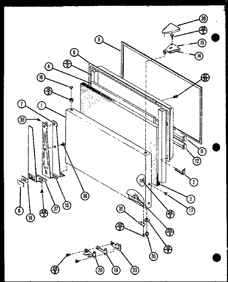 Page 1 Diagram and Parts List for TX18NB P1106229W Amana Refrigerator