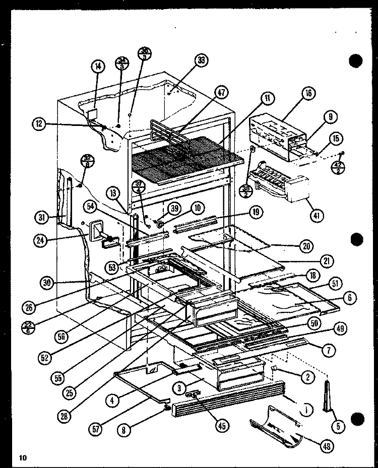 Page 3 Diagram and Parts List for TX18NB P1106229W Amana Refrigerator