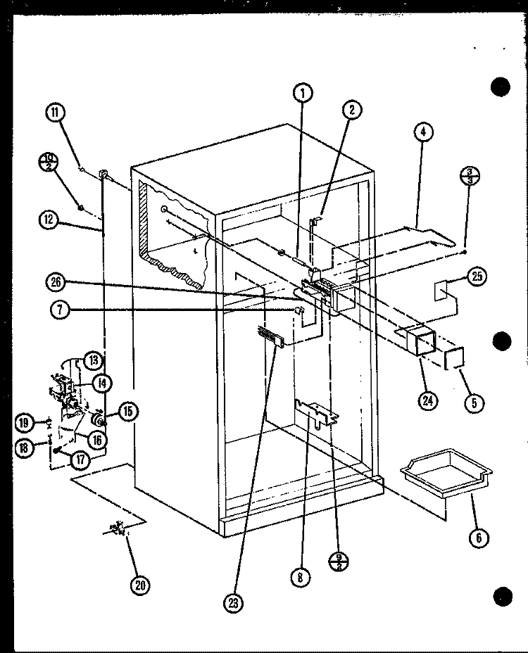 Page 4 Diagram and Parts List for TXI18N P1106216W Amana Refrigerator
